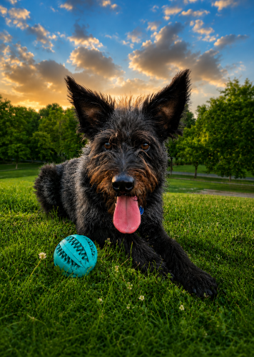 animal_photography_black_dog_sunset_vesi_photo